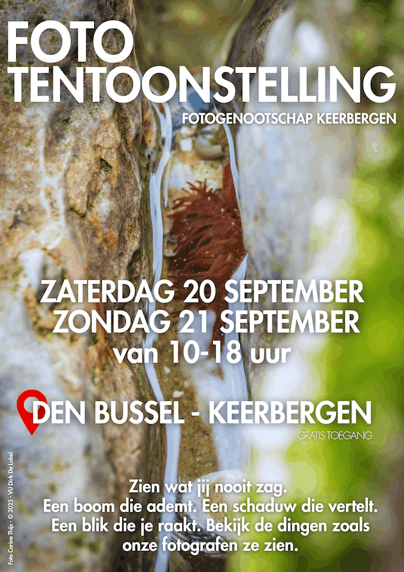 Affiche van de fototentoonstelling op 20 en 21 september 2025 in Den Bussel, Keerbergen
